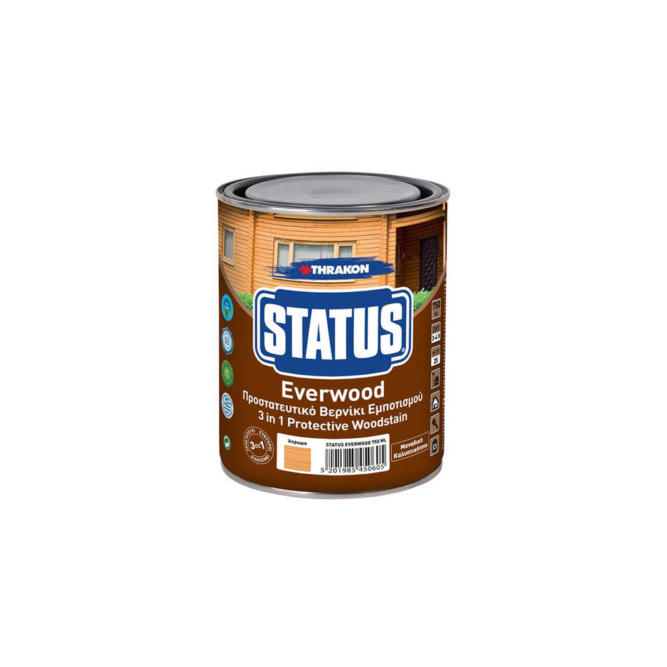 Lac Impregnare Lemn, Status Everwood, 218 Castan 2,5l