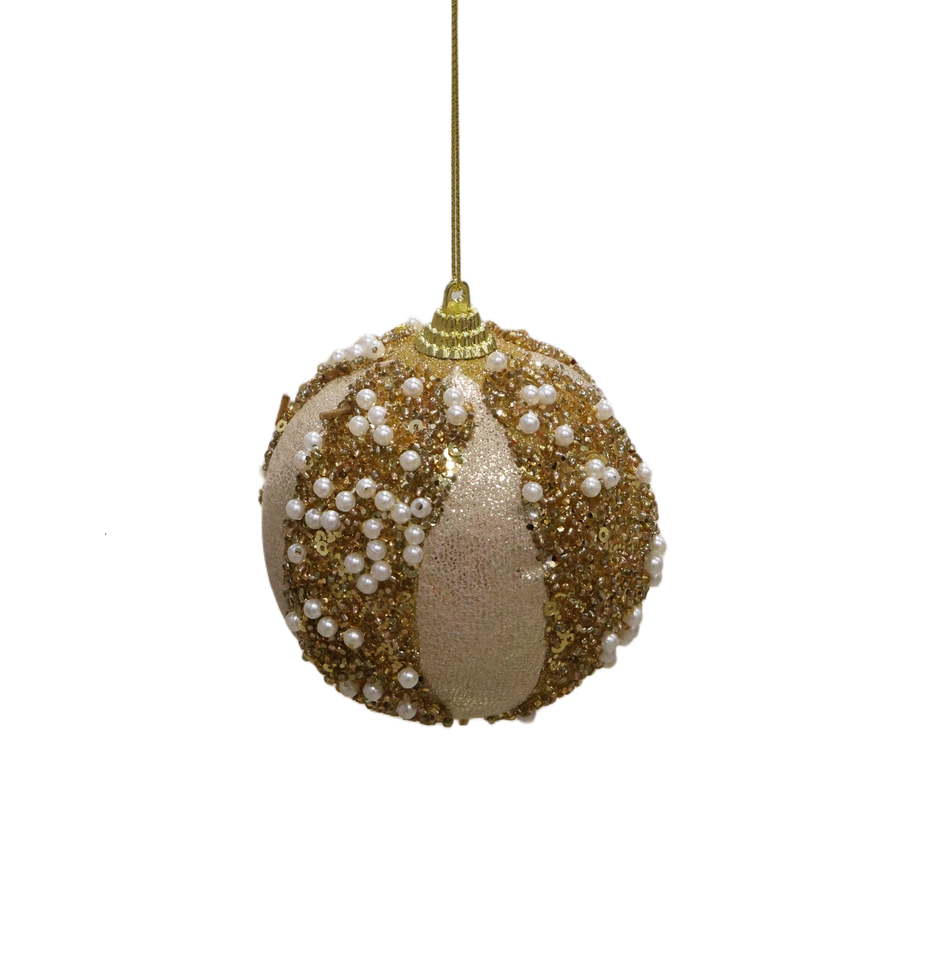 Xmas Glob 8 Cm Auriu Cu Perlute A1-51648g8