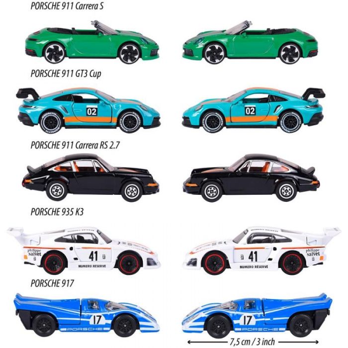 Set Majorette Porsche Motorsport Cu 5 Masinute