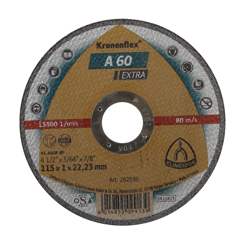 Disc debitare metal 125 × 1.0 mm A60EXTRA universal KLINGSPOR 45466A