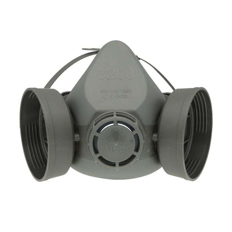Mască gaz silicon cu două locașe pentru filtru, protecție chimică MILLA 46064