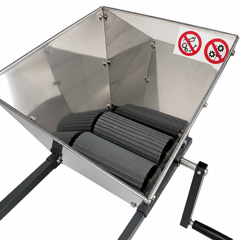 Zdrobitor manual de struguri 28L, cuvă inox, valțuri nailon, uz casnic RPX-STR 46460R