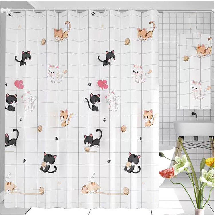 Perdea duș model pisică PEVA 180×200 cm RPX-DUS 46524R