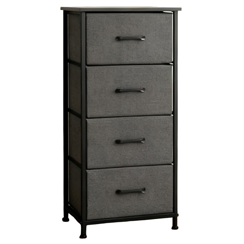 Comodă textilă 4 sertare, antracit/negru, 45×30×94 cm RPX-COM 46578R