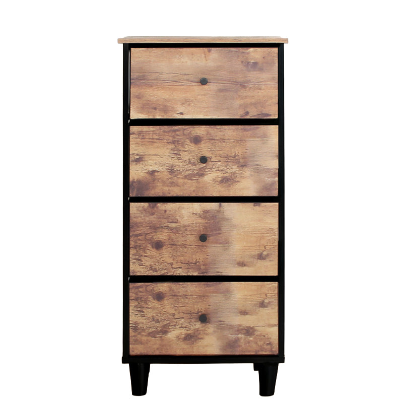 Comodă 4 sertare textile 45×30×94 cm, vintage/negru, pentru interior RPX-COM 46580R