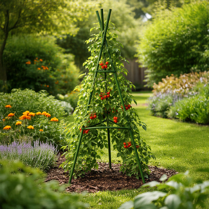 Suport plante tip piramidă cu 1 nivel, structură tripod