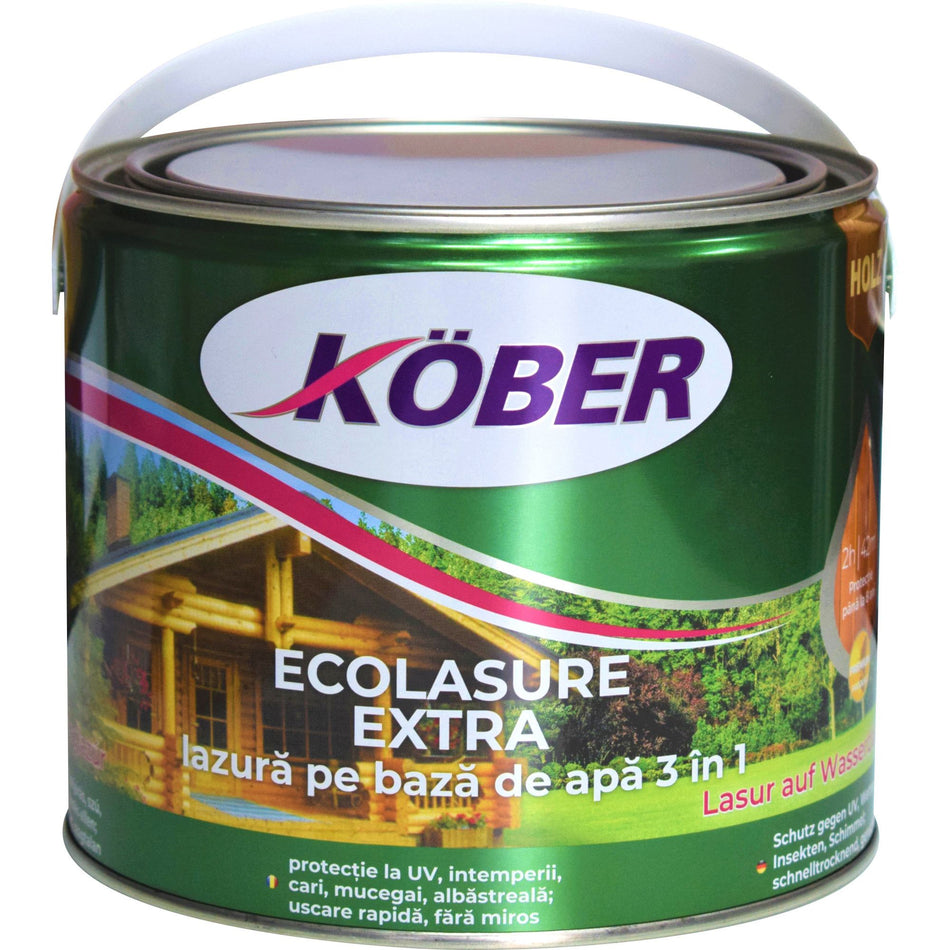 Lac/ Lazura 3in1 Pt.lemn, Stejar Inch. Ecolasure Ext Pe Bz De Apa 2.5l