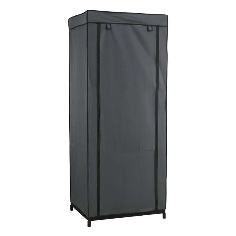 Dulap haine textil cu rulou gri 75×45×190 cm, structura oțel, ușor de montat RPX-HAI 46669R