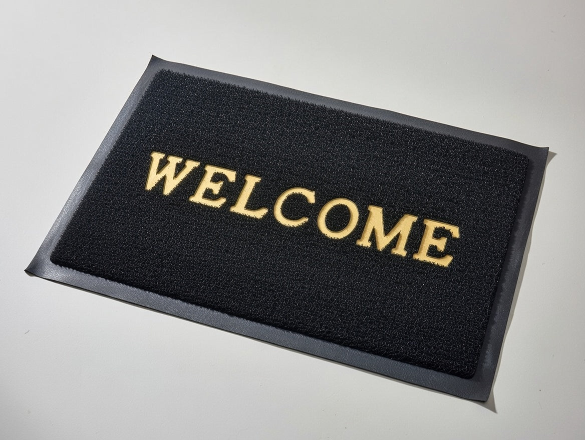 Covoraș intrare tip Lufă RPX-COV din PVC 38×58 cm exterior mesaj welcome