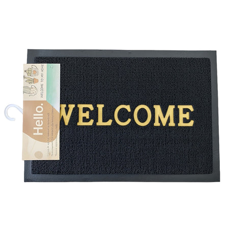 Covoraș intrare tip Lufă RPX-COV din PVC 38×58 cm exterior mesaj welcome