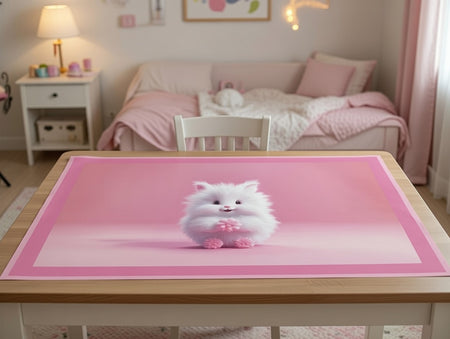 Covoraș masă absorbant 70 × 140 cm, model animaluț drăgălaș, antiderapant RPX-COV 46750R