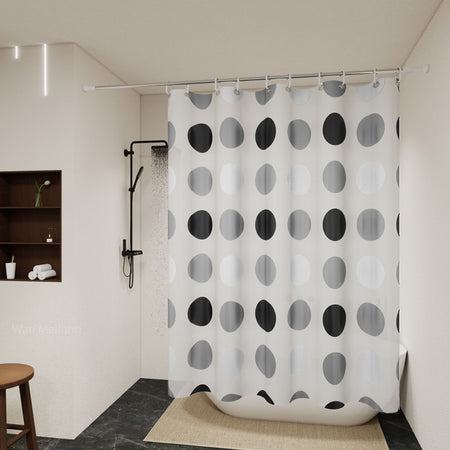 Perdea duș 90 g PEVA 180×200 cm model cercuri RPX-DUS 46755R