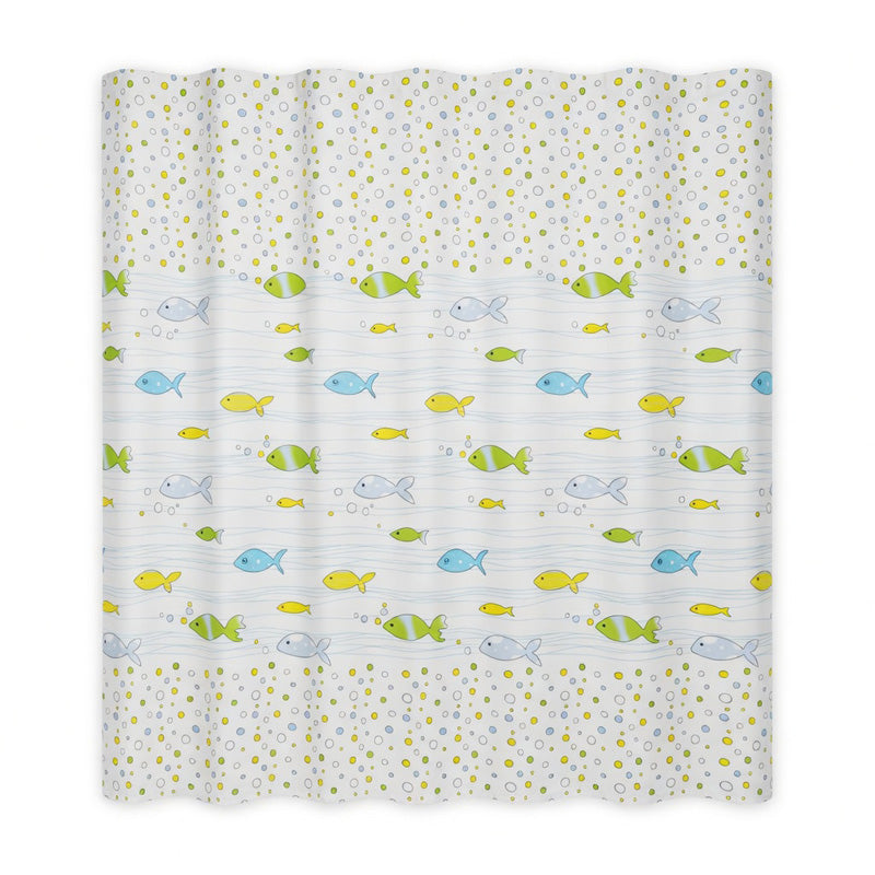 Perdea duș 180x200 cm, PEVA, model pești, ecologic, fără miros RPX-DUS 46757R