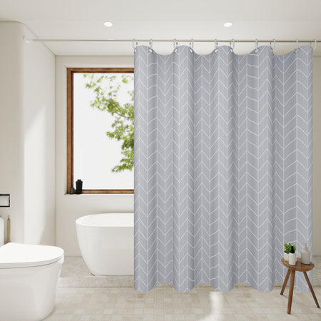 Perdea duș 180x200 cm carouri gri, material PEVA, ecologic, fără miros RPX-DUS 46758R