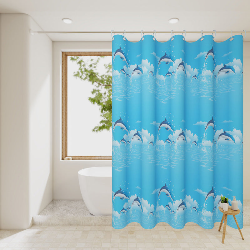 Perdea duș 180×200 cm PEVA 90 g/m² model delfin fără miros RPX-DUS 46759R