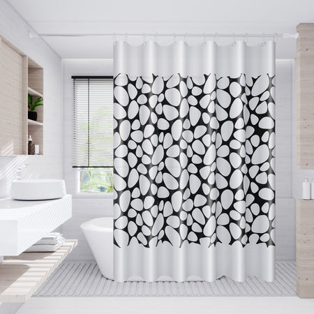 Perdea duș model pietriș 180 × 200 cm, PEVA, fără miros RPX-DUS 46760R