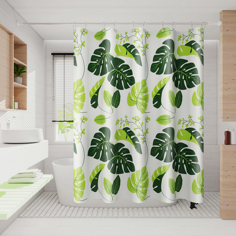 Perdea duș PEVA 70 g/m², 180×200 cm, fără miros, model Filodendron RPX-DUS 46764R