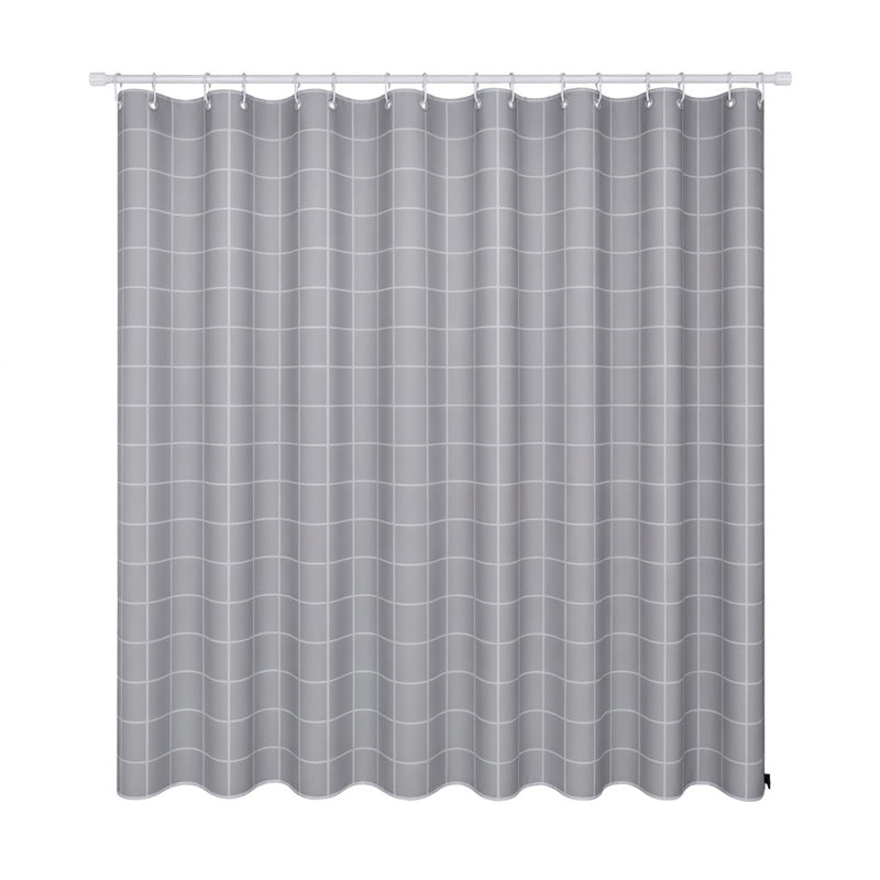 Perdea duș PEVA 70 g/m², 180×200 cm, model carouri gri RPX-DUS 46766R
