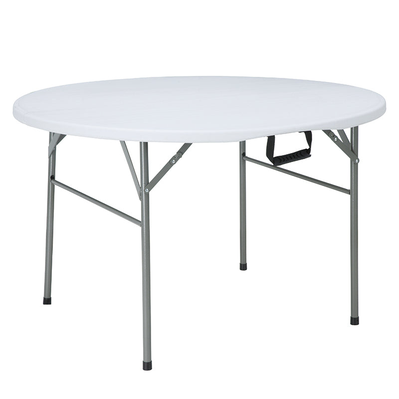 Masă pliabilă rotundă 120 cm cu structură HDPE și cadru oțel, 120 kg, RPX-PLI 46815R