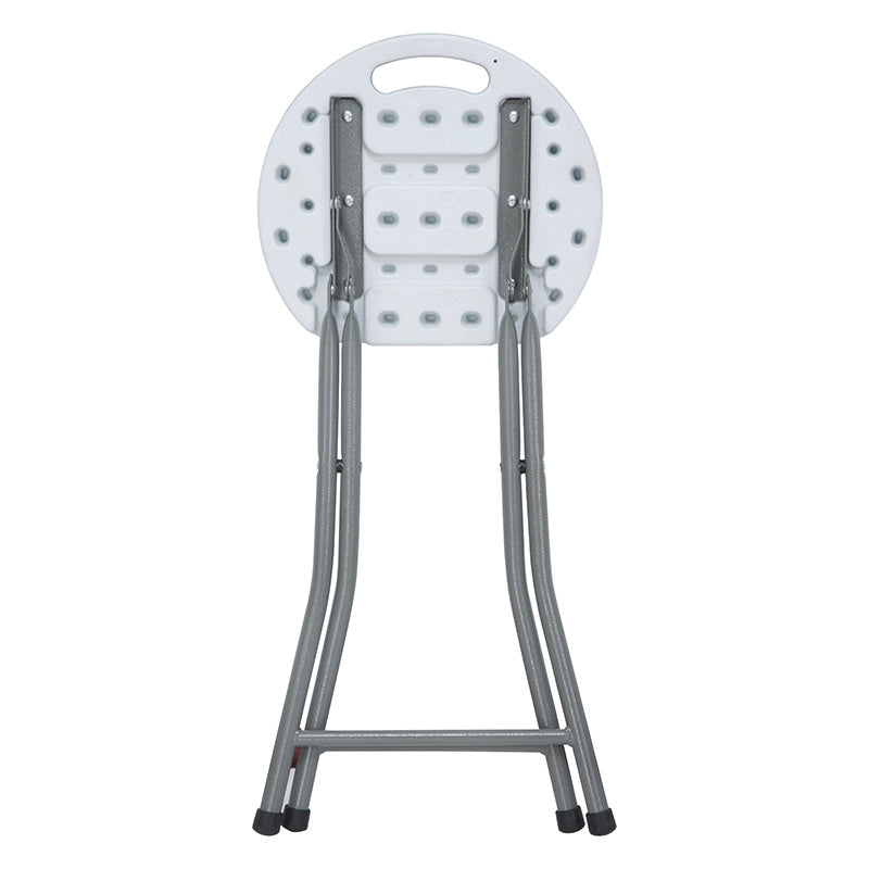 Scaun pliabil tip taburet 31 cm 45 cm 120 kg rășină HDPE cadru oțel RPX-PLI 46817R