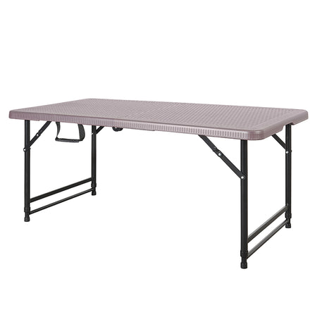 Masă pliabilă tip ratan cu înălțime reglabilă 120×60 cm RPX-PLI 46818R