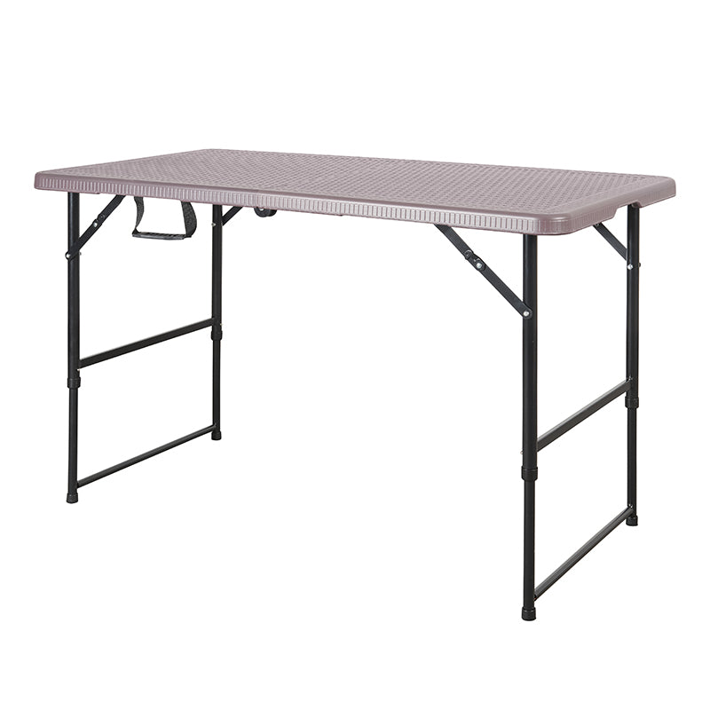 Masă pliabilă tip ratan cu înălțime reglabilă 120×60 cm RPX-PLI 46818R
