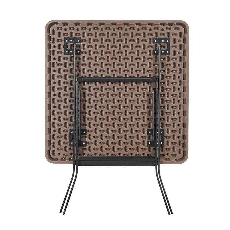 Masă pliabilă tip lemn 79×79 cm structură oțel RPX-PLI 46819R
