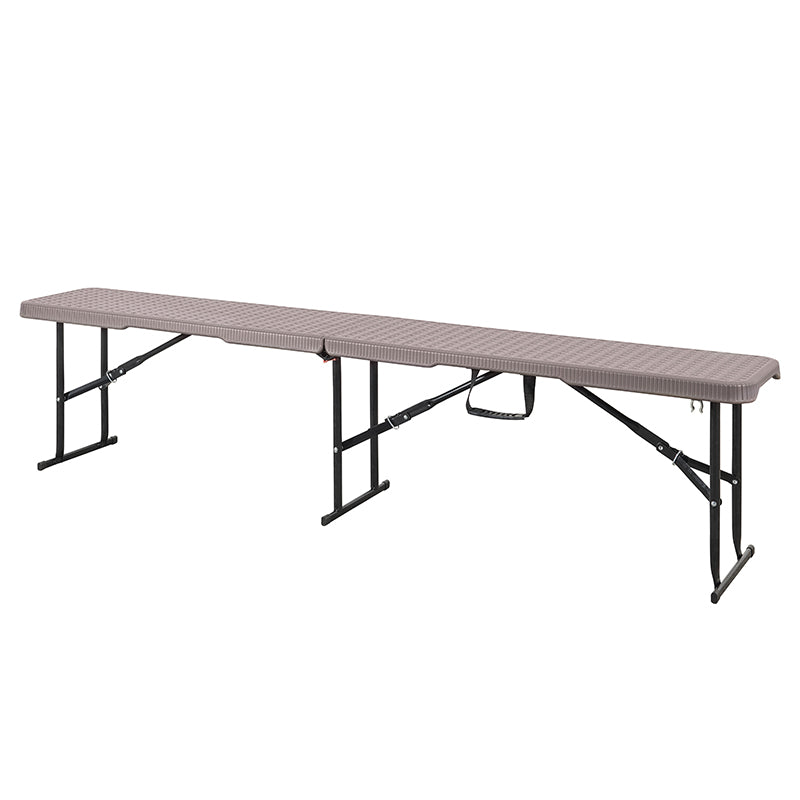 Bancă pliabilă tip ratan 183×28×43 cm, capacitate 360 kg, pentru interior și exterior RPX-PLI 46822R