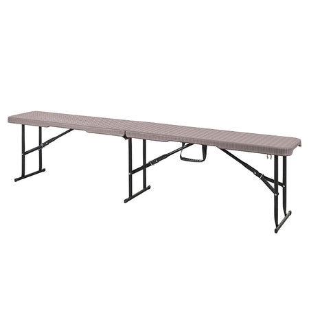 Bancă pliabilă tip ratan 183×28×43 cm, capacitate 360 kg, pentru interior și exterior RPX-PLI 46822R
