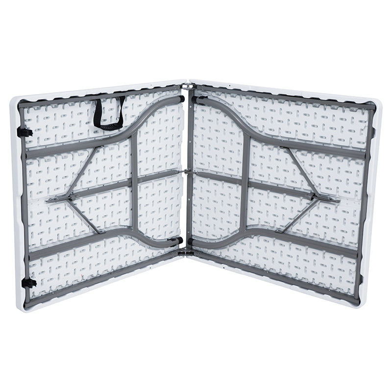 Masă pliabilă din rășină HDPE 152×70 cm, înălțime reglabilă, RPX-PLI 46826R
