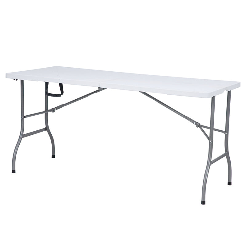 Masă pliabilă din rășină HDPE 152×70 cm, înălțime reglabilă, RPX-PLI 46826R