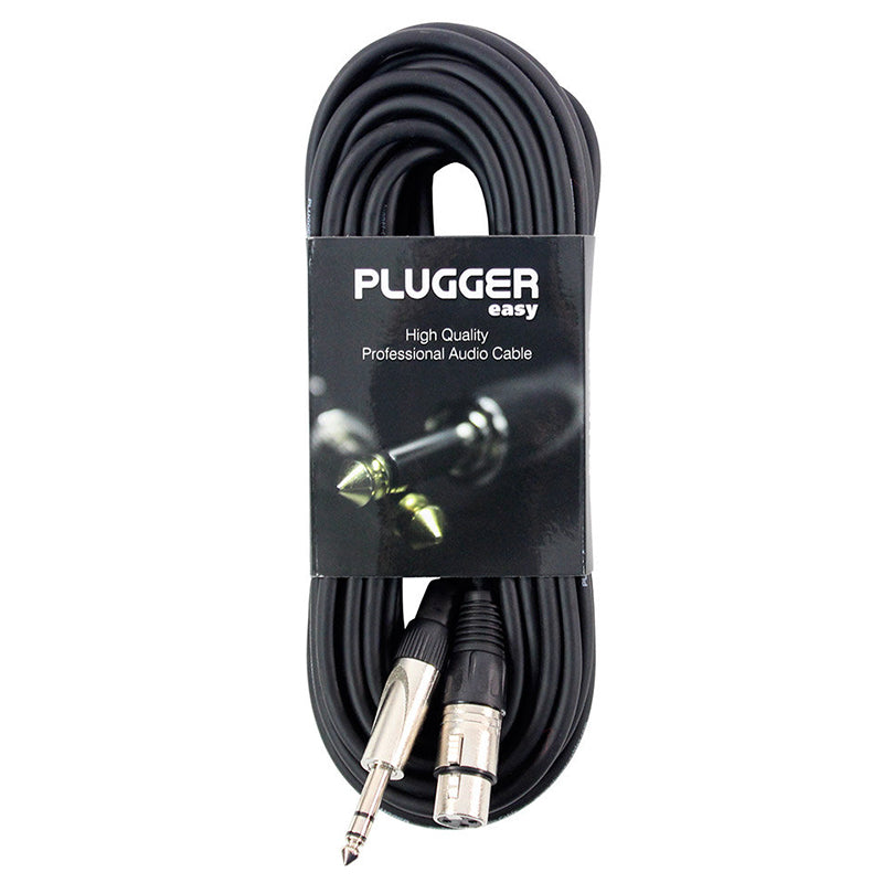 Cablu XLR mamă la jack stereo 6,35 mm Plugger