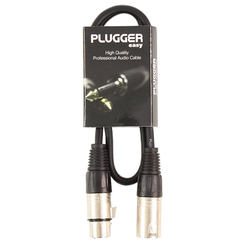 Cablu XLR mamă - XLR tată stereo pentru audio, Plugger