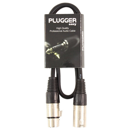 Cablu XLR mamă - XLR tată stereo pentru audio, Plugger