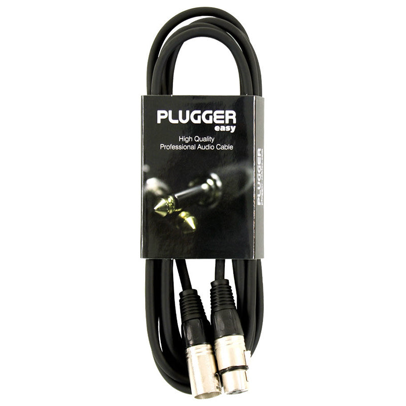 Cablu XLR mamă - XLR tată stereo pentru audio, Plugger