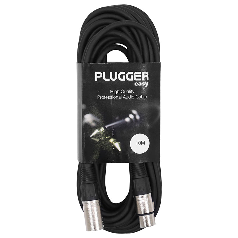 Cablu XLR mamă - XLR tată stereo pentru audio, Plugger