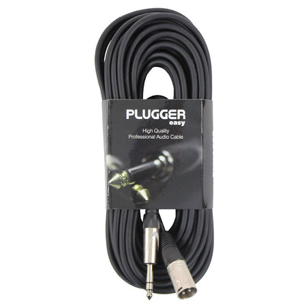 Cablu XLR tată - jack 6.35 stereo, 15 m Plugger 47947