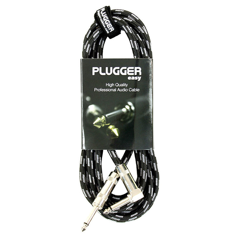 Cablu jack 6.35 mm tata 90° mono - jack 6.35 mm tata mono, 3 m Plugger 47949