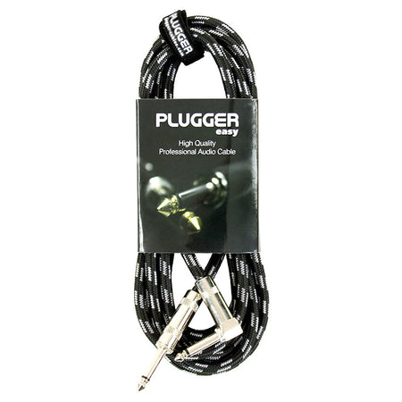 Cablu jack 6.35 mm tata 90° mono - jack 6.35 mm tata mono, 3 m Plugger 47949