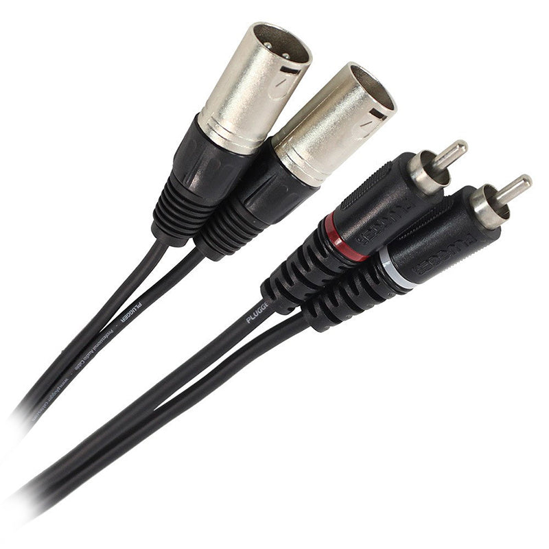 Cablu audio 2 RCA tata - 2X XLR tata PLUGGER