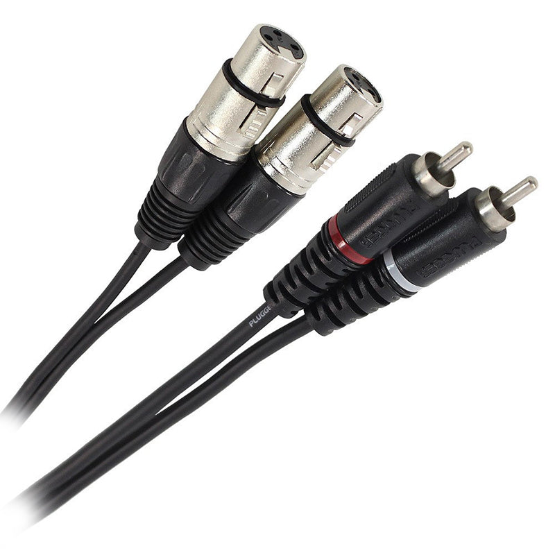 Cablu 2RCA tata - 2x XLR mama 3 m PLUGGER 47976