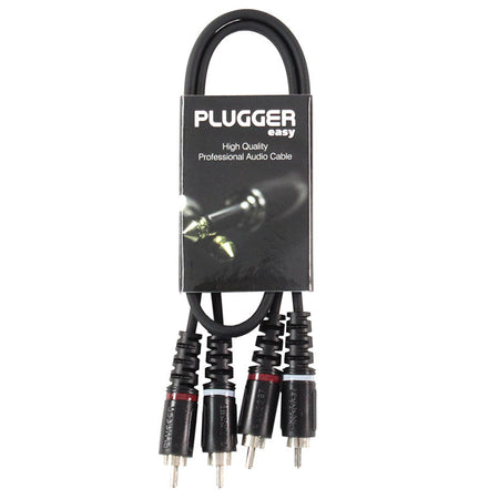 Cablu 2RCA tată - 2RCA tată pentru interconectare audio Plugger