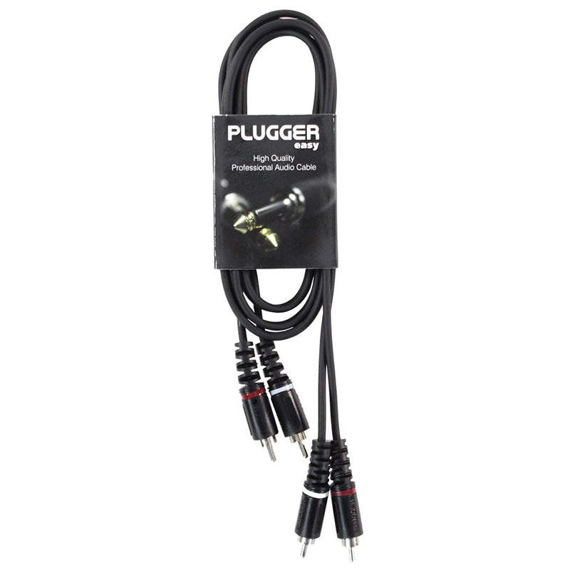 Cablu 2RCA tată - 2RCA tată pentru interconectare audio Plugger