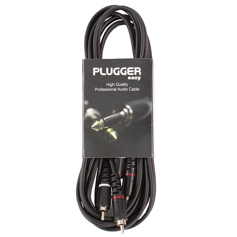 Cablu 2RCA tată - 2RCA tată pentru interconectare audio Plugger