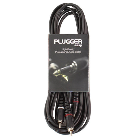 Cablu 2RCA tată - 2RCA tată pentru interconectare audio Plugger