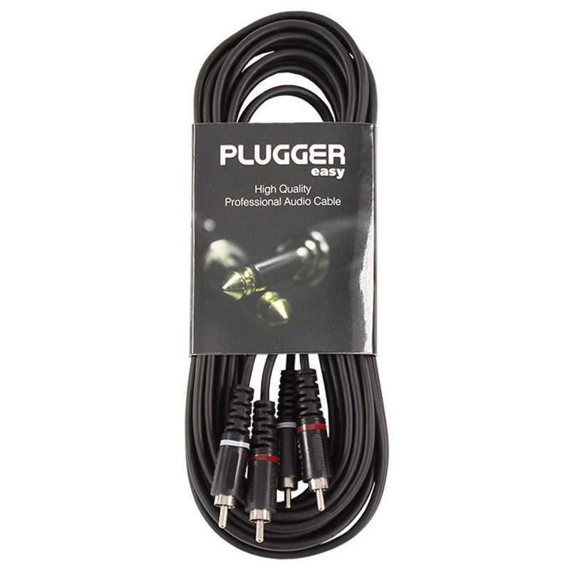 Cablu 2RCA tata - 2RCA tata 6 m Plugger 47988