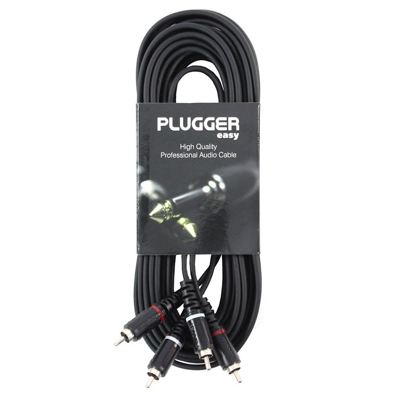 Cablu 2RCA tată - 2RCA tată pentru interconectare audio Plugger