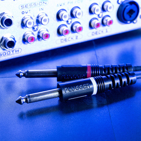 Cablu audio 2x jack 6.35 mm tata mono la 2x RCA tata PLUGGER