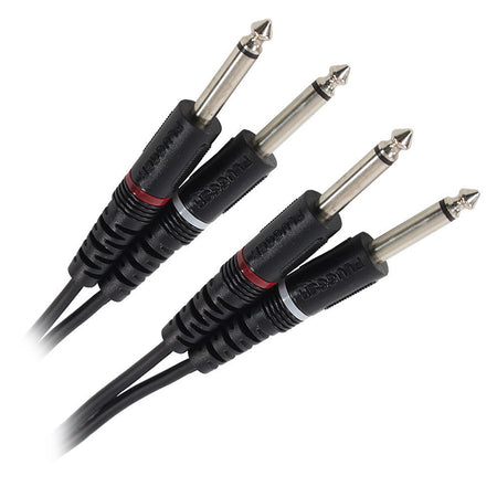Cablu 2x jack 6.35 mm mono 6 m audio profesional Plugger 47997