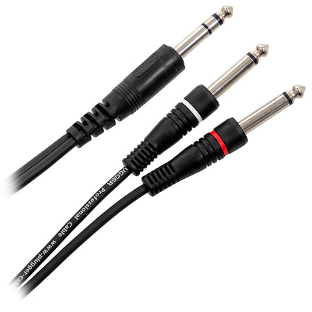 Cablu Y jack 6.3 mm stereo - 2 x jack mono 3 m PLUGGER 47999